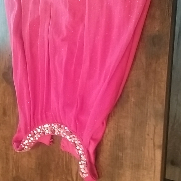 Girl's size 16 pink gradient sparkle dress, used - Picture 4 of 7